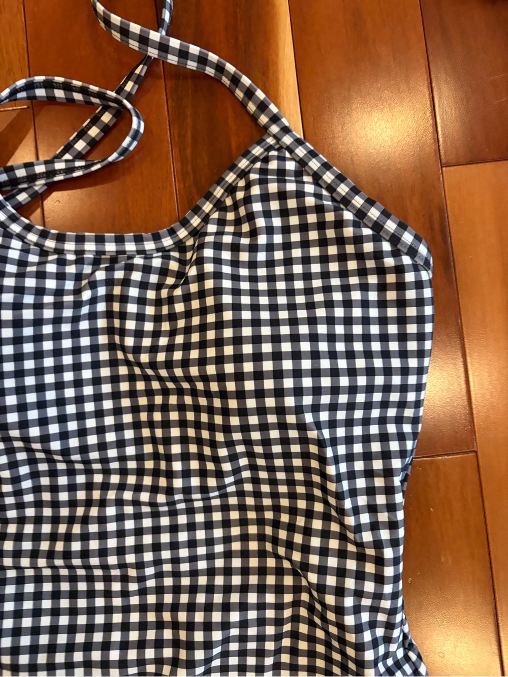 NWOT Gingham One-Piece Swimsuit - Picture 2 of 5